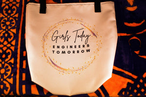 Girls Today Engineers Tomorrow Small Tote Bag - 1