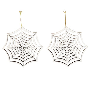 Iridescent Spider Web Hoops - 1