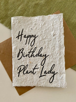 Happy Birthday Plant Lady Plantable Card - 1