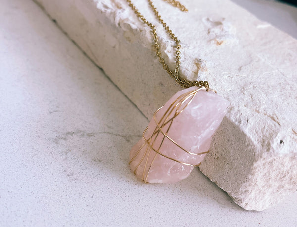 LG Dorado Rose Quartz Pendant  - 1