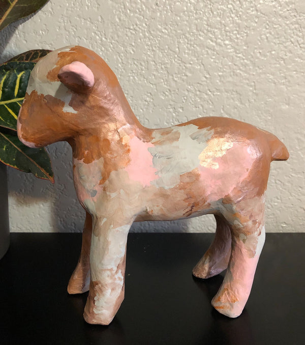 Abstract Painted Paper Mache Animals - 3