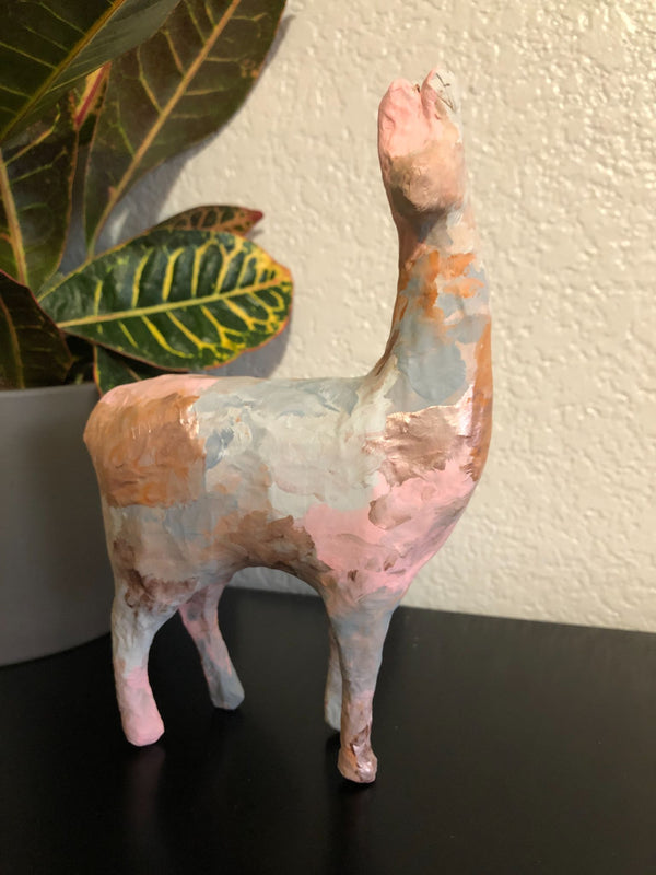 Abstract Painted Paper Mache Animals - 4