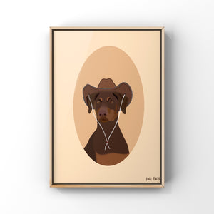 Doberman Cowdog Print - 1