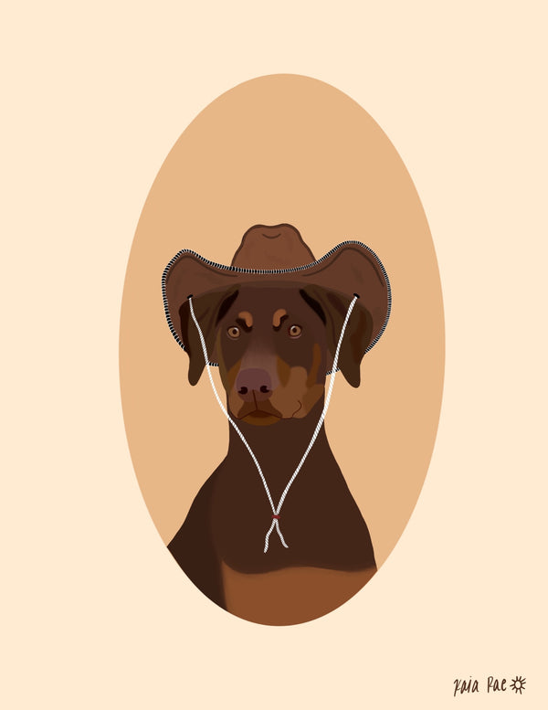 Doberman Cowdog Print - 2