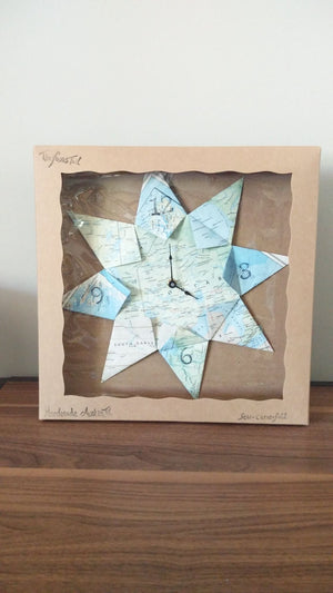 Upcycle Map Clock - Dallas, Ft. Worth Metro - 1