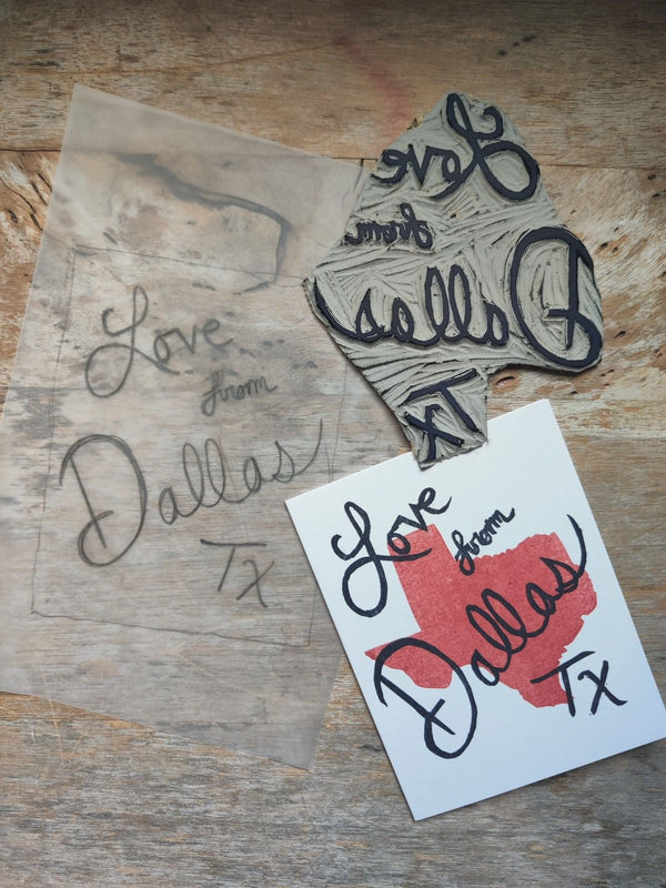 Love From Dallas, Tx Stamped Greeting Card - 3