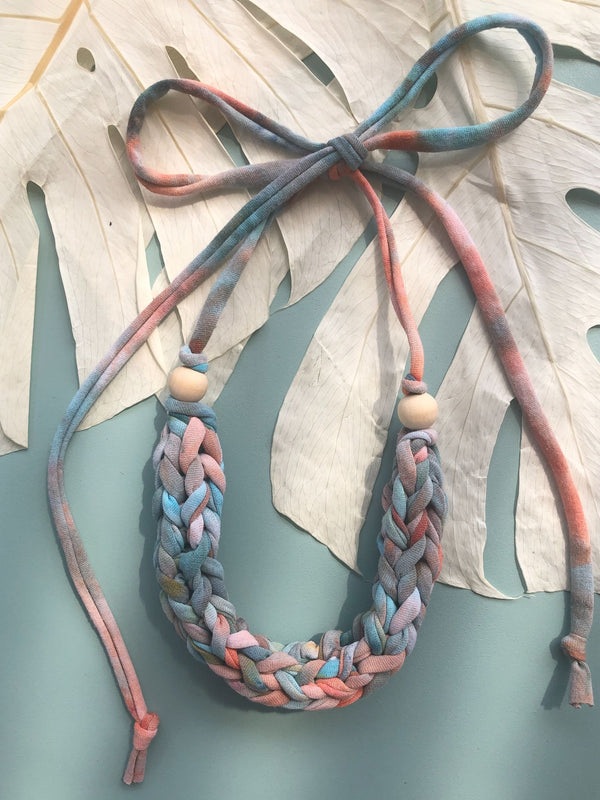 Dyed Hand Knit Necklace - 4
