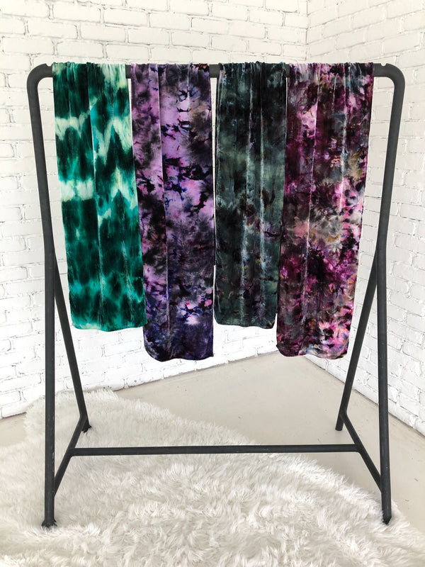Dyed Velvet Scarves - 1