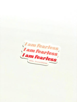 "I am fearless" matte sticker - 1
