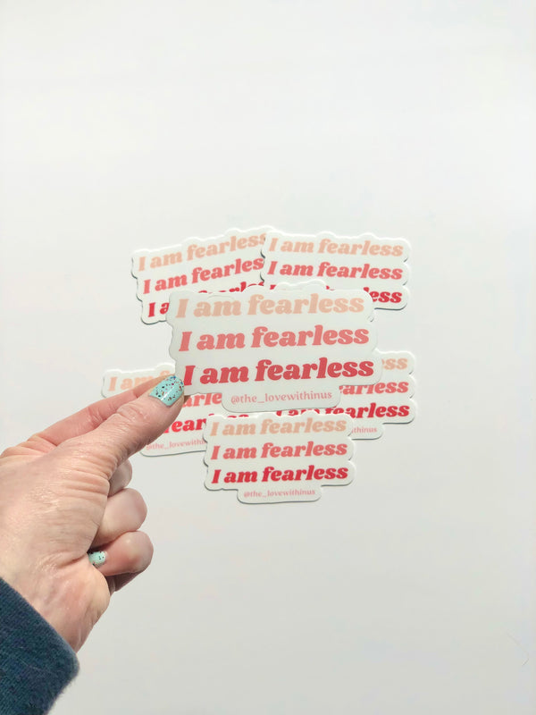 "I am fearless" matte sticker - 3