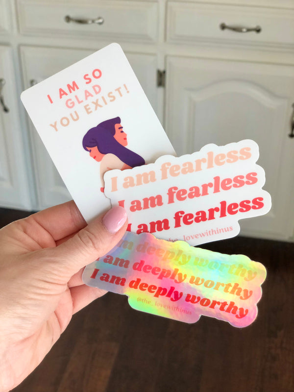 "I am fearless" matte sticker - 4