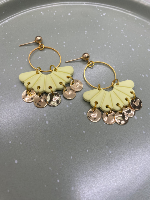 Yellow Gold Circle with dangles  - 1