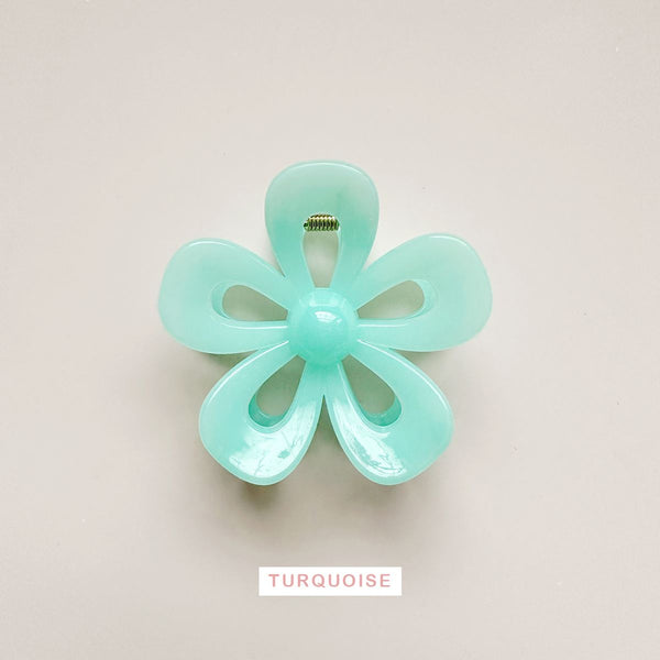 Medium Cut Out Opaque Spring Flower Hair Claw Clips - 5