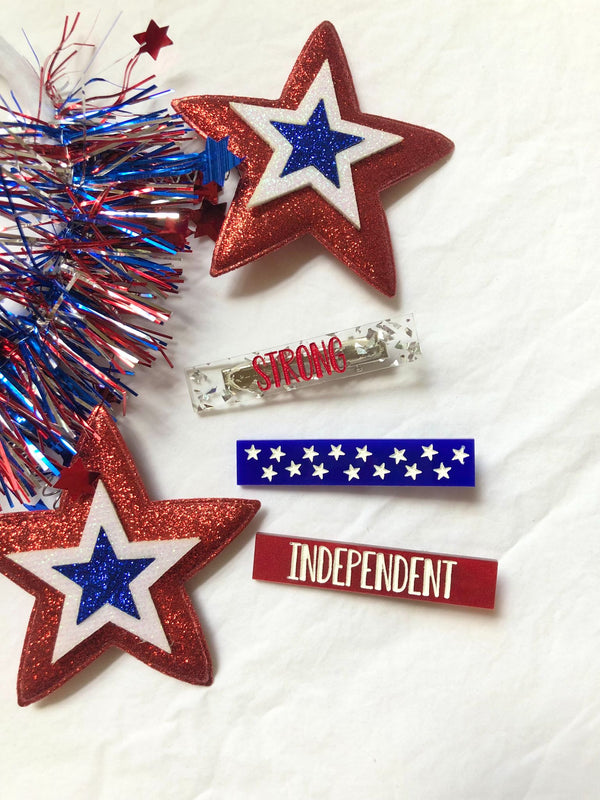 4th Of July Affirmation Barrettes - 2