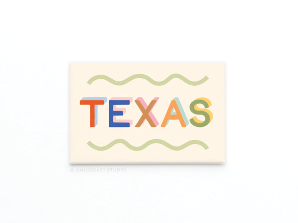 Funky Texas Rectangle Magnet