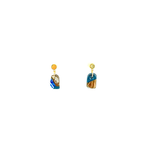 Slate Stud Earrings - 4