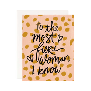 Fierce Woman Greeting Card - 1