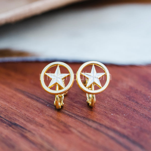 The Lone Star Enamel Earrings - 3