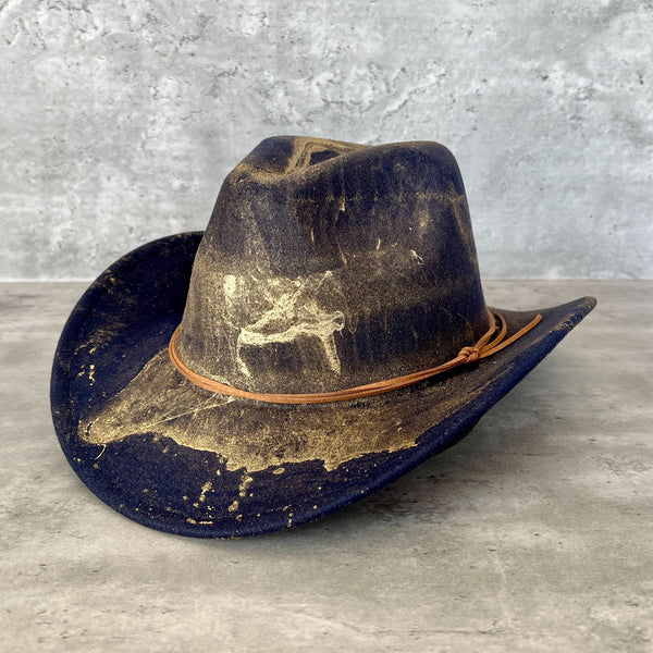 Gold Marbled Felt Cowboy Hat - 8