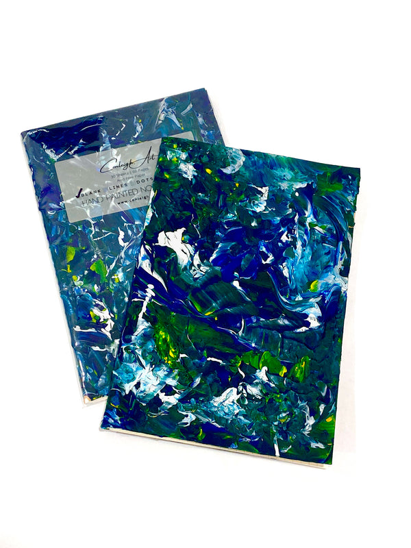 Abstract Hand Painted Notebook (Soft Cover) - 3