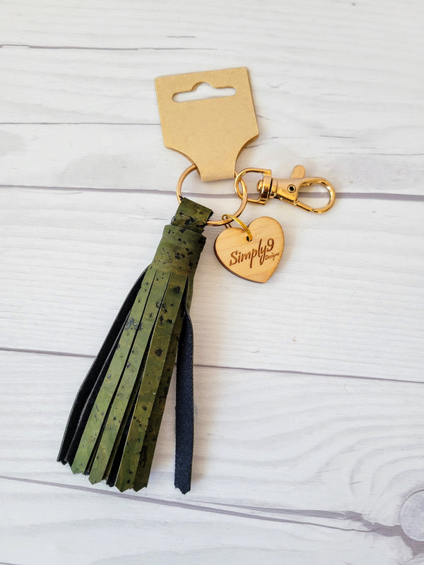 Cork Tassel KeyChain - 4