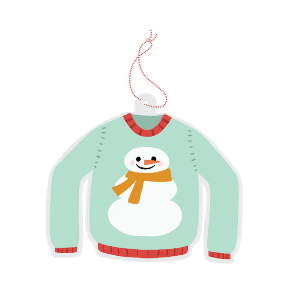 Snowman Sweater Ornament - 1