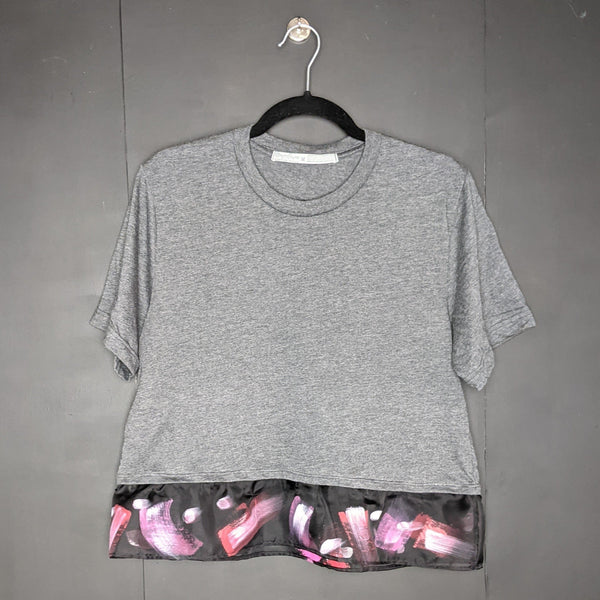 Crop Tee with Painted Ruffle - 3