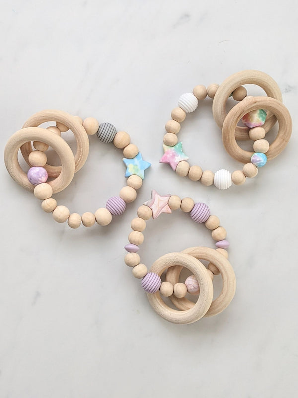 Baby Rattle | Natural Wooden Ring Toy - 5