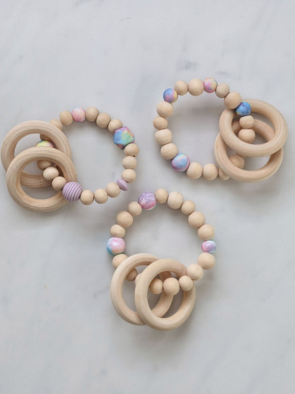 Baby Rattle | Natural Wooden Ring Toy - 3