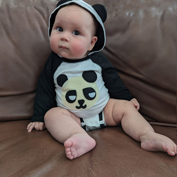 Panda - Infant Bodysuit w/Ears - 4