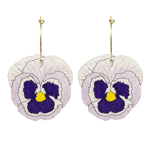 Pansy Hoop Earrings - 1