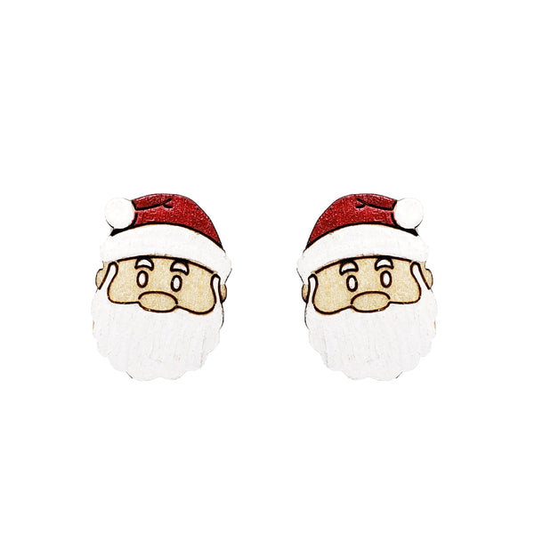Santa Head Stud Earrings - 1