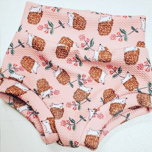 Mauve Pink Hedgehog Bummie & Bow Set