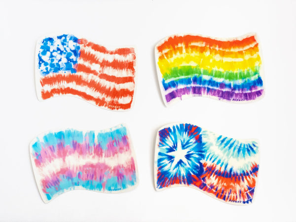 Tie-Dye Pride Flag Stickers