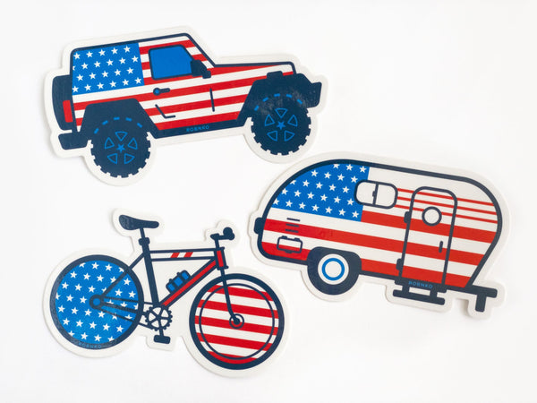 American Flag Vehicle Stickers