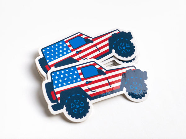 American Flag Vehicle Stickers