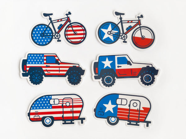 American Flag Vehicle Stickers