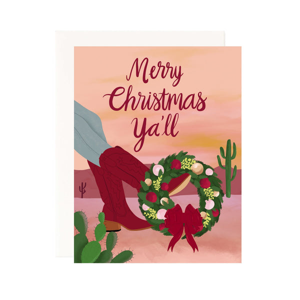 Merry Christmas Ya'll Greeting Card - 1