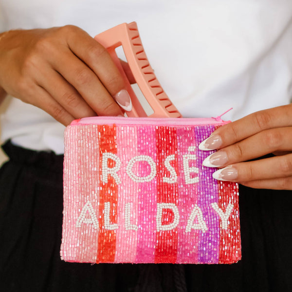 Rose All Day Beaded Coin Purse