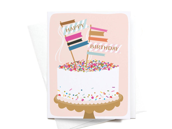 Happy Birthday Sprinkle Cake Greeting Card - DS