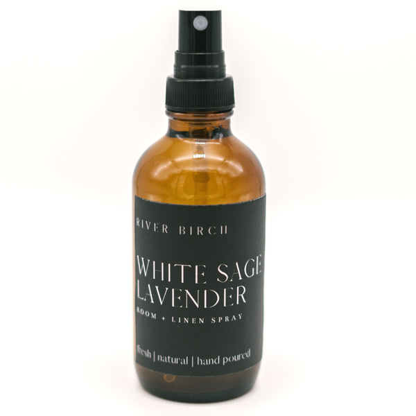 White Sage Lavender - 4 oz Amber Glass Room + Linen Spray