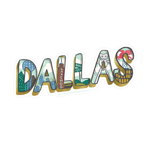 Dallas Letter Sticker - 1