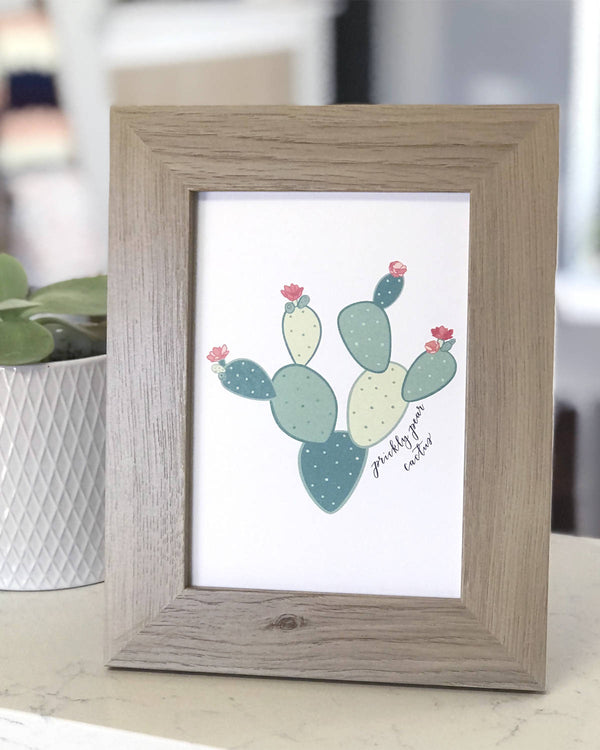 Prickly Pear Cactus Wall Art Print