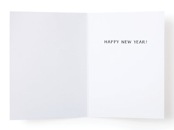 New Year's Refresh Button Greeting Card