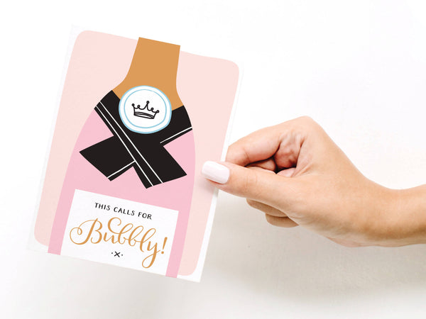 This Calls For Bubbly Greeting Card - DS