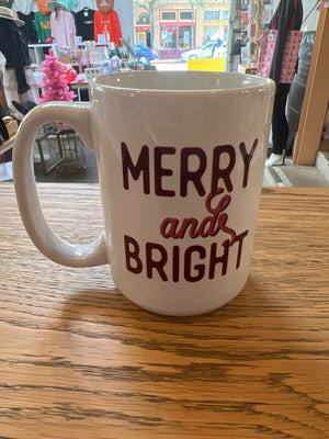 Merry and Bright Holiday Mug - 1