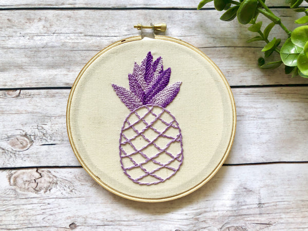 Pineapple Embroidery Hoop