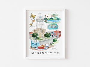 McKinney TX City Map Print - 1