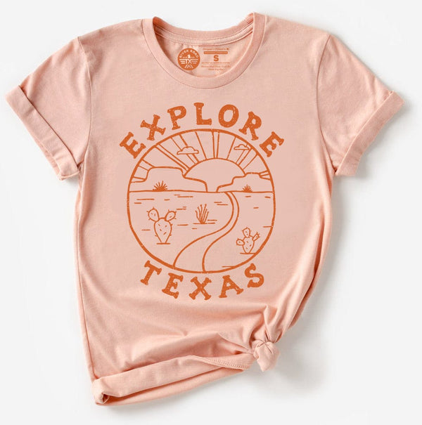 Explore Texas Tee - Peach
