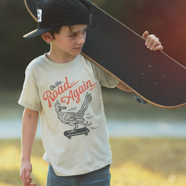 On The Road Again Kids Tee - Natural